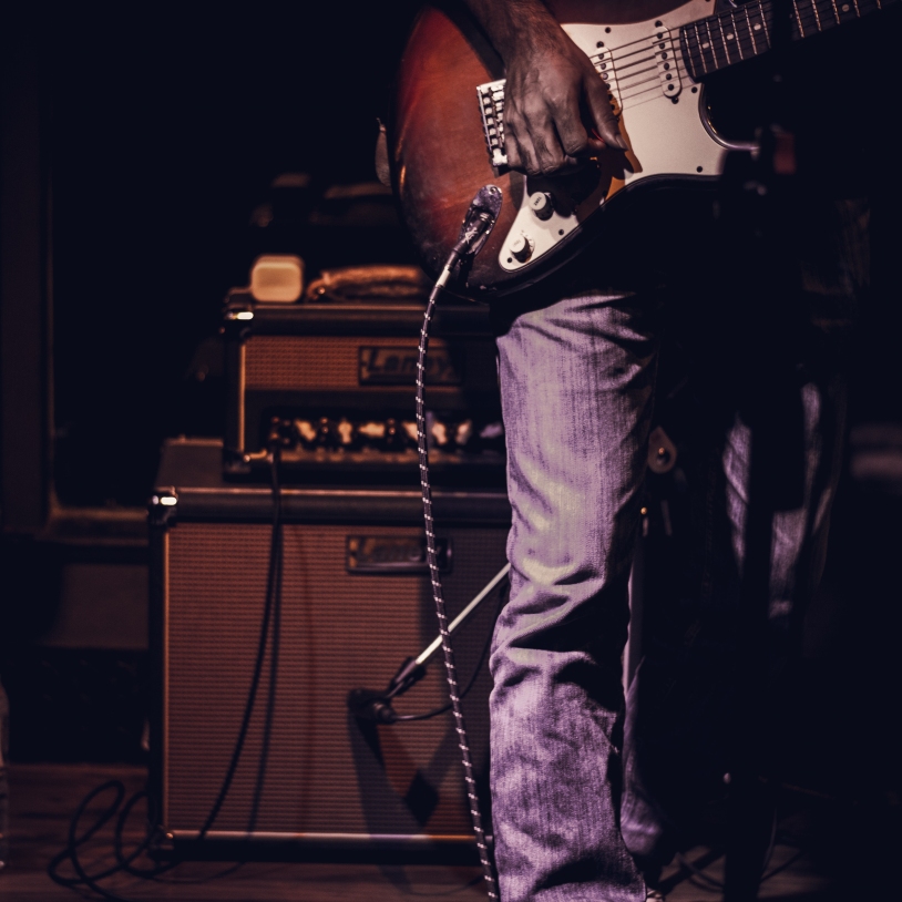Rock band guitarist